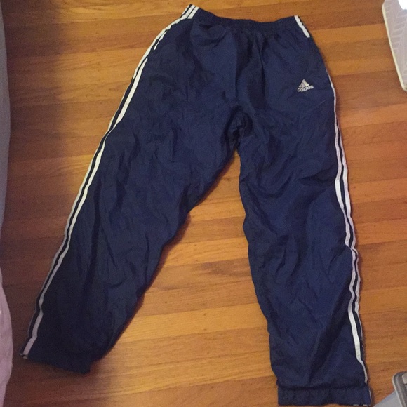 adidas track pants buttons side